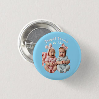 Badge Rond 2,50 Cm Jumeaux en Pastels Coordonnés