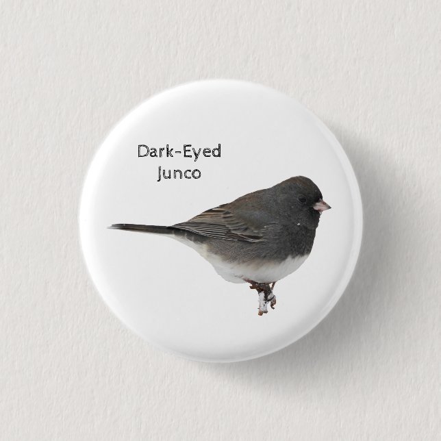 Badge Rond 2,50 Cm Junco à l'oeil foncé (Devant)