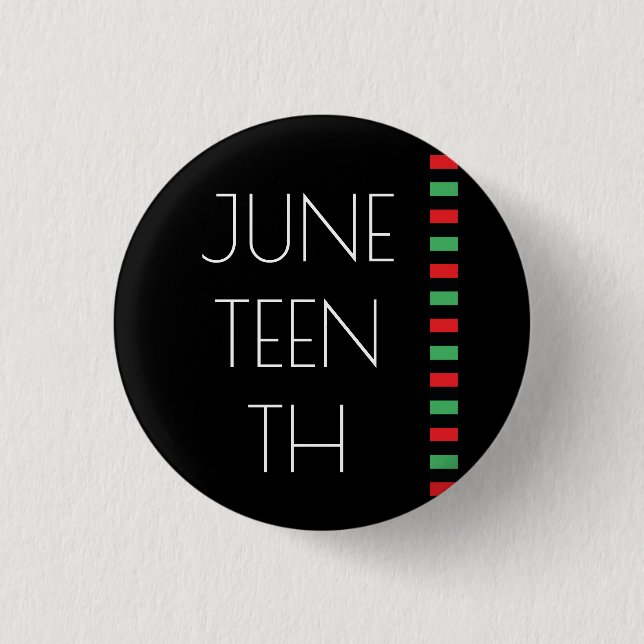 Badge Rond 2,50 Cm Juneteenth Red Black Green (Devant)