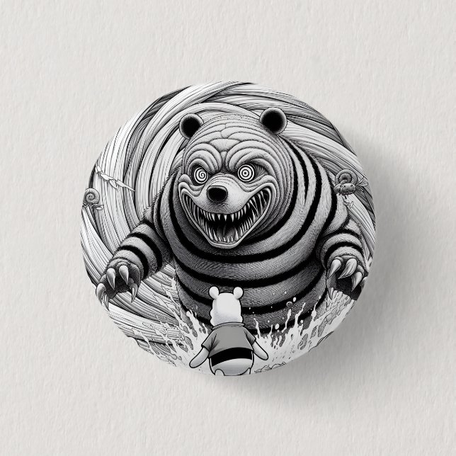 Badge Rond 2,50 Cm Junji Ito Winnie l'Ourson 1 (Devant)