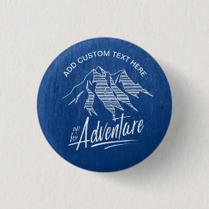 Badge Rond 2,50 Cm Jusqu'à Adventure Mountains ID358