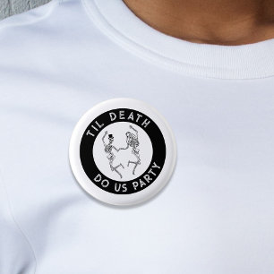 Badge Rond 2,50 Cm Jusqu'à ce que la mort nous sépare, Couple de sque