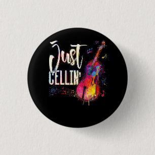 Badge Rond 2,50 Cm Juste Cellin Cello Joueur Cellist Musicien Classic
