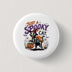Badge Rond 2,50 Cm Juste un chat effrayant Halloween