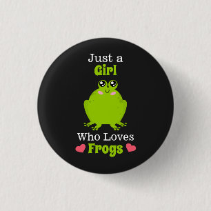 Badge Rond 2,50 Cm Juste Une Fille Qui Aime La Grenouille Lover