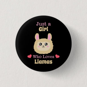 Badge Rond 2,50 Cm Juste une fille qui aime les lamas