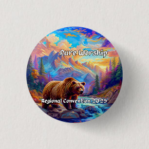 Badge Rond 2,50 Cm JW 2025 Pure Worship Convention régionale Pin