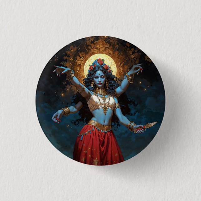 Badge Rond 2,50 Cm Kali divine (Devant)