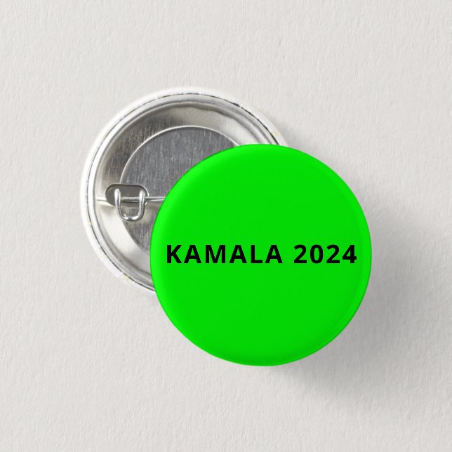 Badge Rond 2,50 Cm kamala 2024 simple texte personnalisé moderne brat (Devant & derrière)