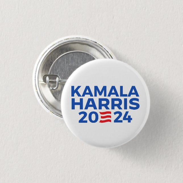 Badge Rond 2,50 Cm Kamala Harris 2024 (Devant & derrière)