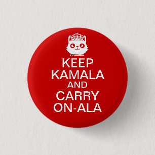 Badge Rond 2,50 Cm Kamala Harris 2024 Le Président Continue Calm
