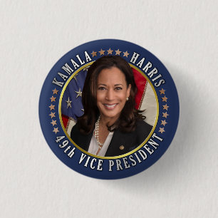 Badge Rond 2,50 Cm Kamala Harris 49e vice-présidente