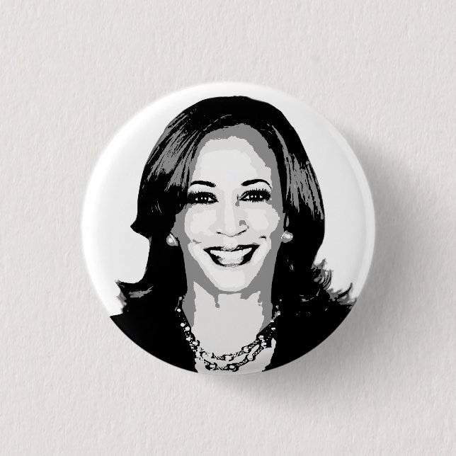 Badge Rond 2,50 Cm Kamala Harris Bust (Devant)