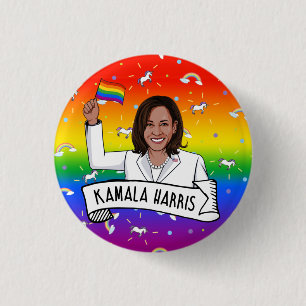 Badge Rond 2,50 Cm Kamala Harris Pride