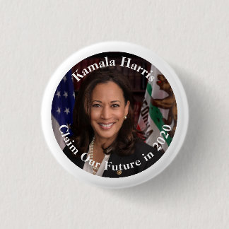 Badge Rond 2,50 Cm Kamala Harris - réclamez notre avenir en 2020