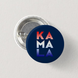 Badge Rond 2,50 Cm kamala Ka ma la 3 syllabes rouge blanc bleu marine