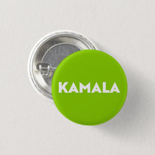 Badge Rond 2,50 Cm kamala moderne typographie audacieuse blanc brat v