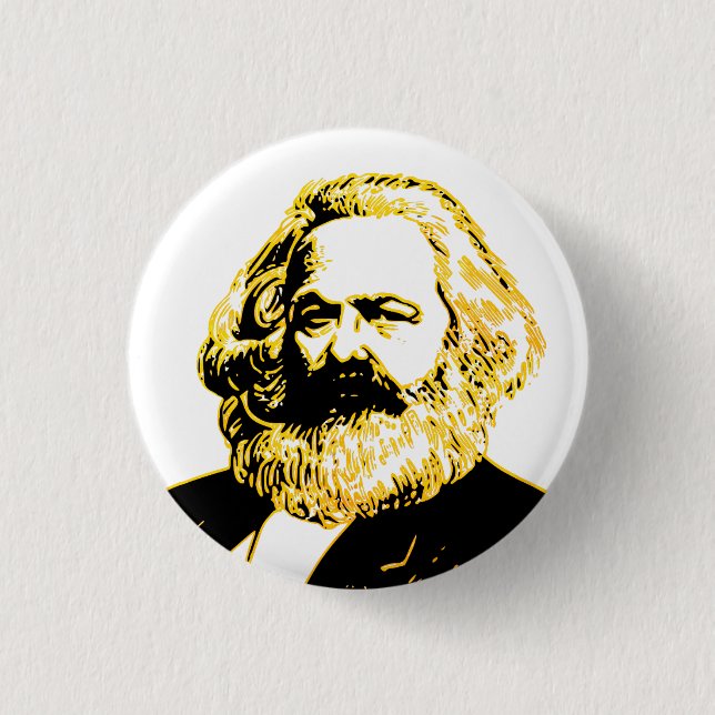 Badge Rond 2,50 Cm Karl Marx (Devant)