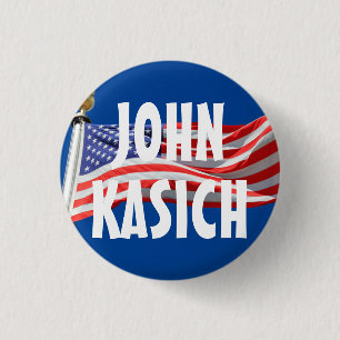 Badge Rond 2,50 Cm Kasich fonctionnant pour le bouton du Président