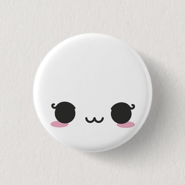 Badge Rond 2,50 Cm Kawaii fait face (Devant)