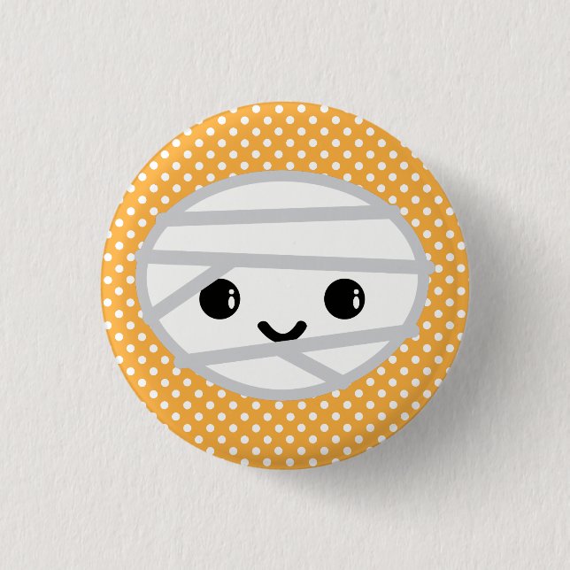 Badge Rond 2,50 Cm Kawaii Mummy Button (Devant)