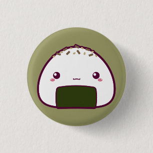 Badge Rond 2,50 Cm Kawaii Onigiri
