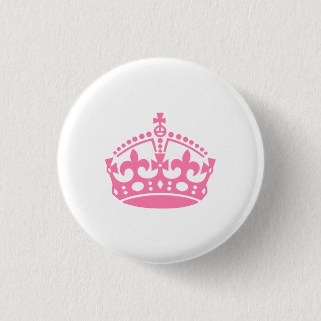 Badge Rond 2,50 Cm Keep calm pink victory crown (Devant)