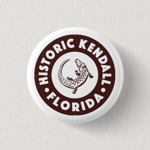 Badge Rond 2,50 Cm Kendall Floride Cercle - Brun