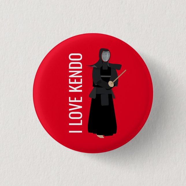 Badge Rond 2,50 Cm Kendo (Devant)