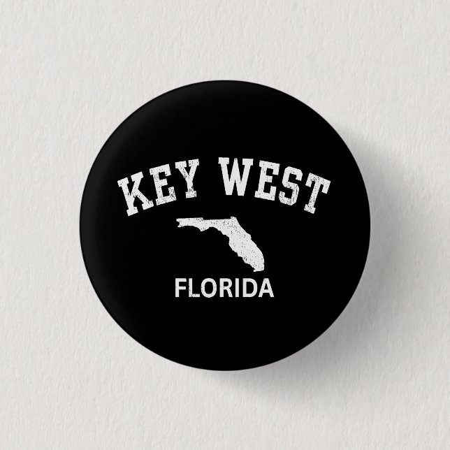 Badge Rond 2,50 Cm Key West Floride  (Devant)