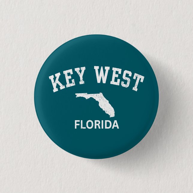 Badge Rond 2,50 Cm Key West Floride  (Devant)