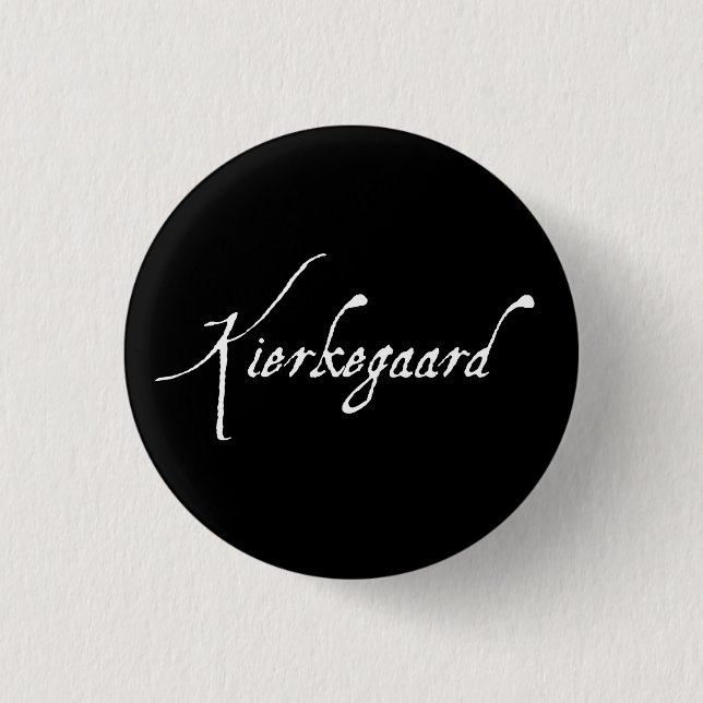 Badge Rond 2,50 Cm "KIERKEGAARD" 1,25 pouces (Devant)