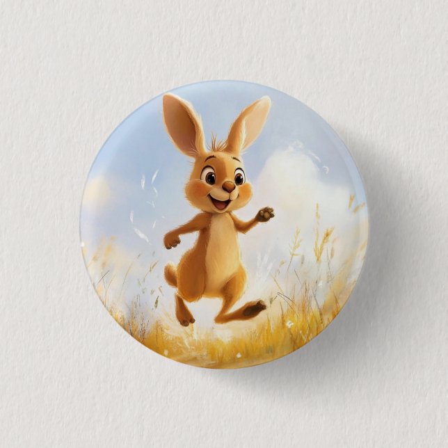 Badge Rond 2,50 Cm Kiki le lapin (Devant)