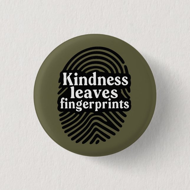 Badge Rond 2,50 Cm Kindness Leaves Fingerprints (Devant)