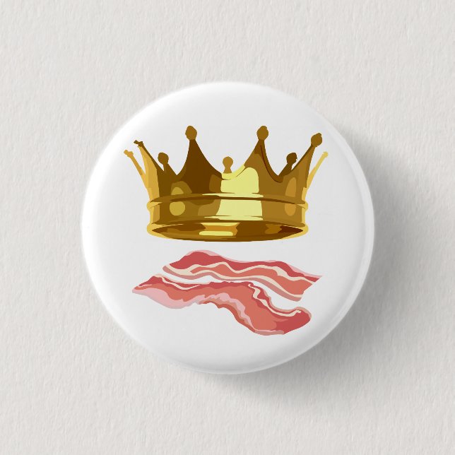 Badge Rond 2,50 Cm King Bacon (Devant)