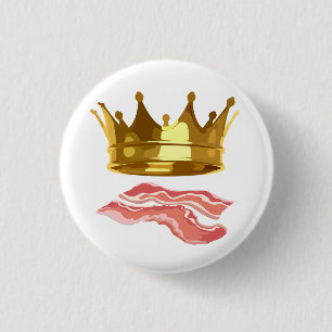 Badge Rond 2,50 Cm King Bacon
