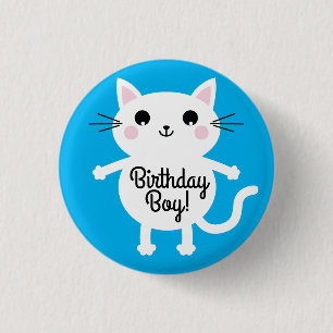 Badge Rond 2,50 Cm Kitty Chat Anniversaire Fête Enfants