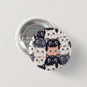 Badge Rond 2,50 Cm Kitty Kat Kaleidoscope