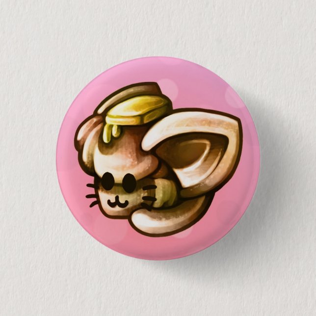 Badge Rond 2,50 Cm KittyLoafDinnerRoll (Devant)
