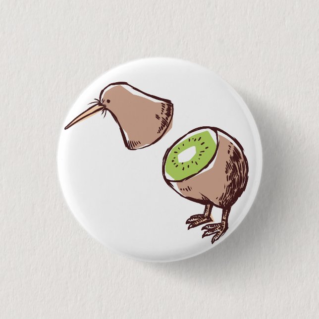 Badge Rond 2,50 Cm Kiwi bird (Devant)