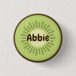 Badge Rond 2,50 Cm Kiwi Fruit Slice