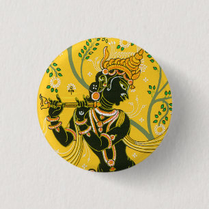 Badge Rond 2,50 Cm Krishna