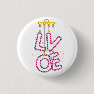 BADGE ROND 2,50 CM L O V E