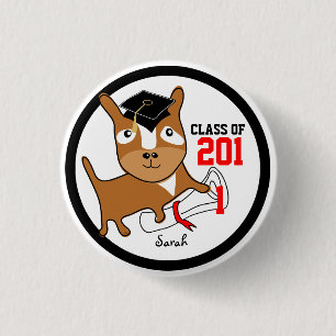 Badge Rond 2,50 Cm La classe de 2011 ajoutent le chien nommé 1 de