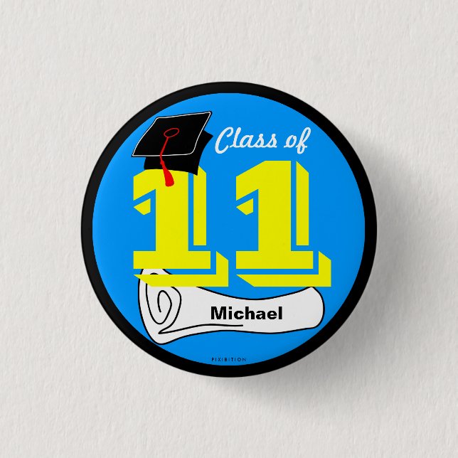 Badge Rond 2,50 Cm La classe d'obtentions du diplôme du bouton 2011 (Devant)