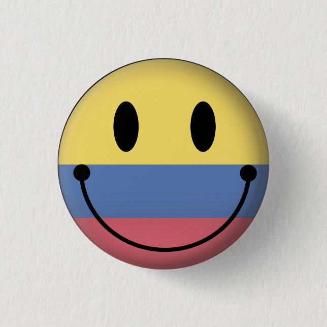Badge Rond 2,50 Cm La Colombie (Devant)