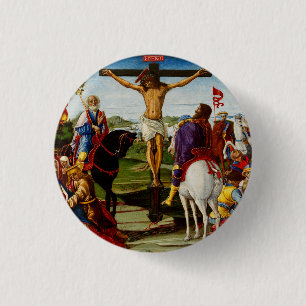 Badge Rond 2,50 Cm La Crucifixion par Benvenuto di Giovanni