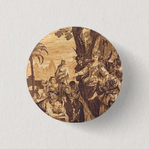 Badge Rond 2,50 Cm La découverte de Moïse du Livre de l'Exode