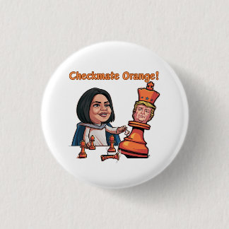 Badge Rond 2,50 Cm La Défaite Du Roi Orange