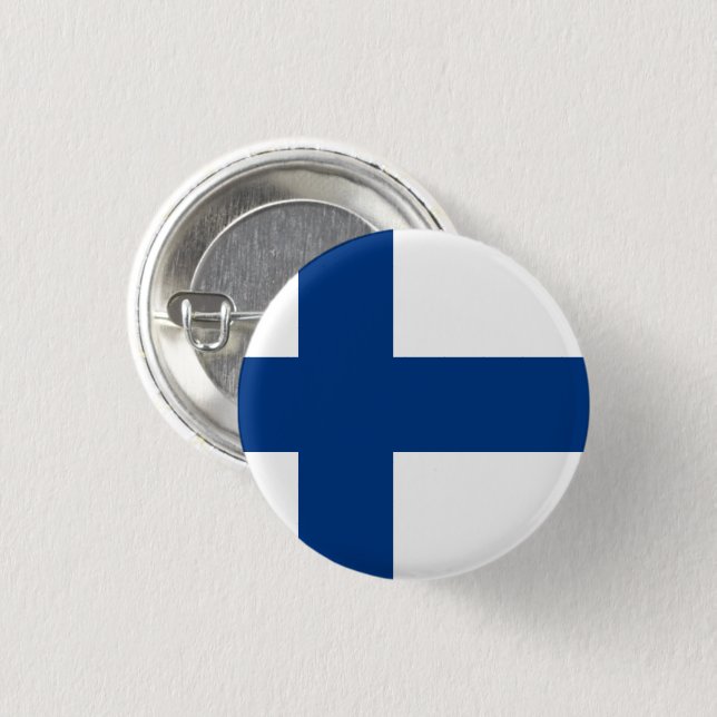 Badge Rond 2,50 Cm La Finlande (Devant & derrière)